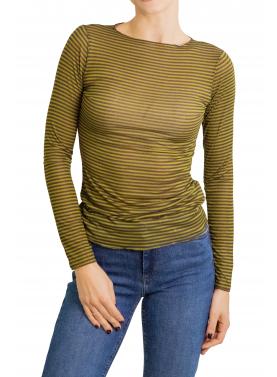 Maglia misto cashmere a righe 